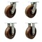 Service Caster 12'' Heavy Duty High Temp Phenolic Wheel Caster Set 2 Swivel 2 Rigid , 4PK CRAN-SCC-KP92S1230-PHRHT-2-R-2 - alternate 1